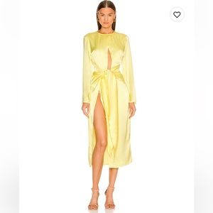 Atoir Yellow Satin Dress